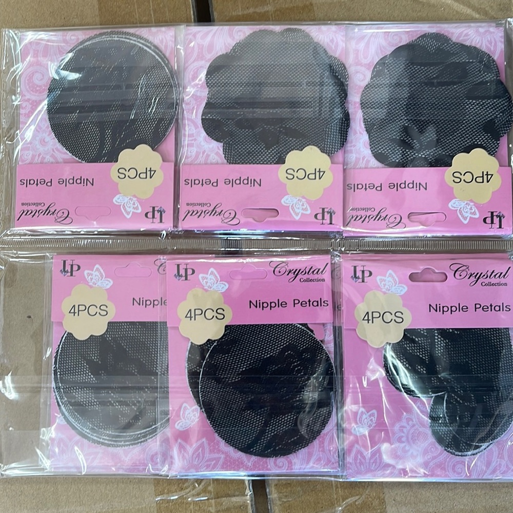 6 packs Nipple Petals (24 pcs) Black color